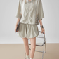 Line Short-Sleeve Jacket / Balloon Short Pants FER0060