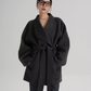 Mid Length Belted Wool Coat SRS0363