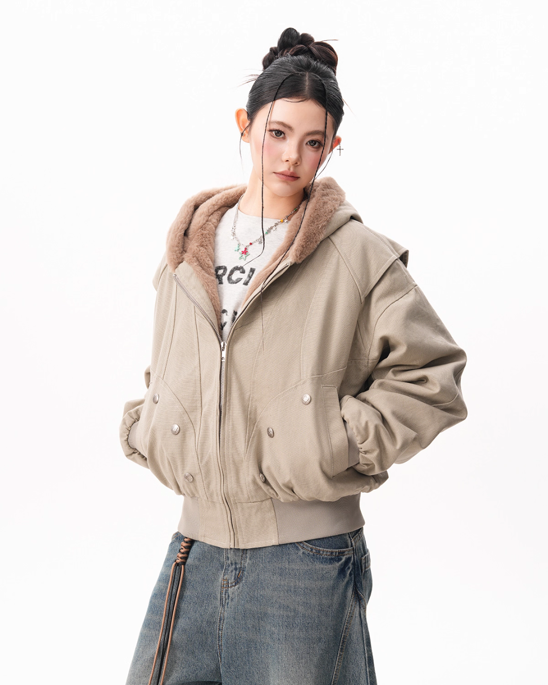 Inner Fleece Zip-up Hoodie BWA0009