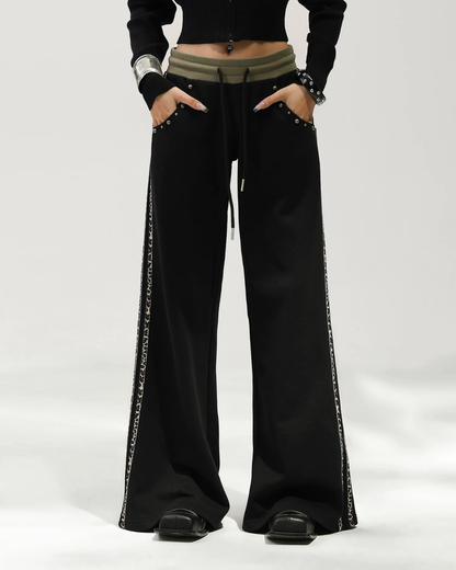 Stud Leopard Sweat Pants ACS0369