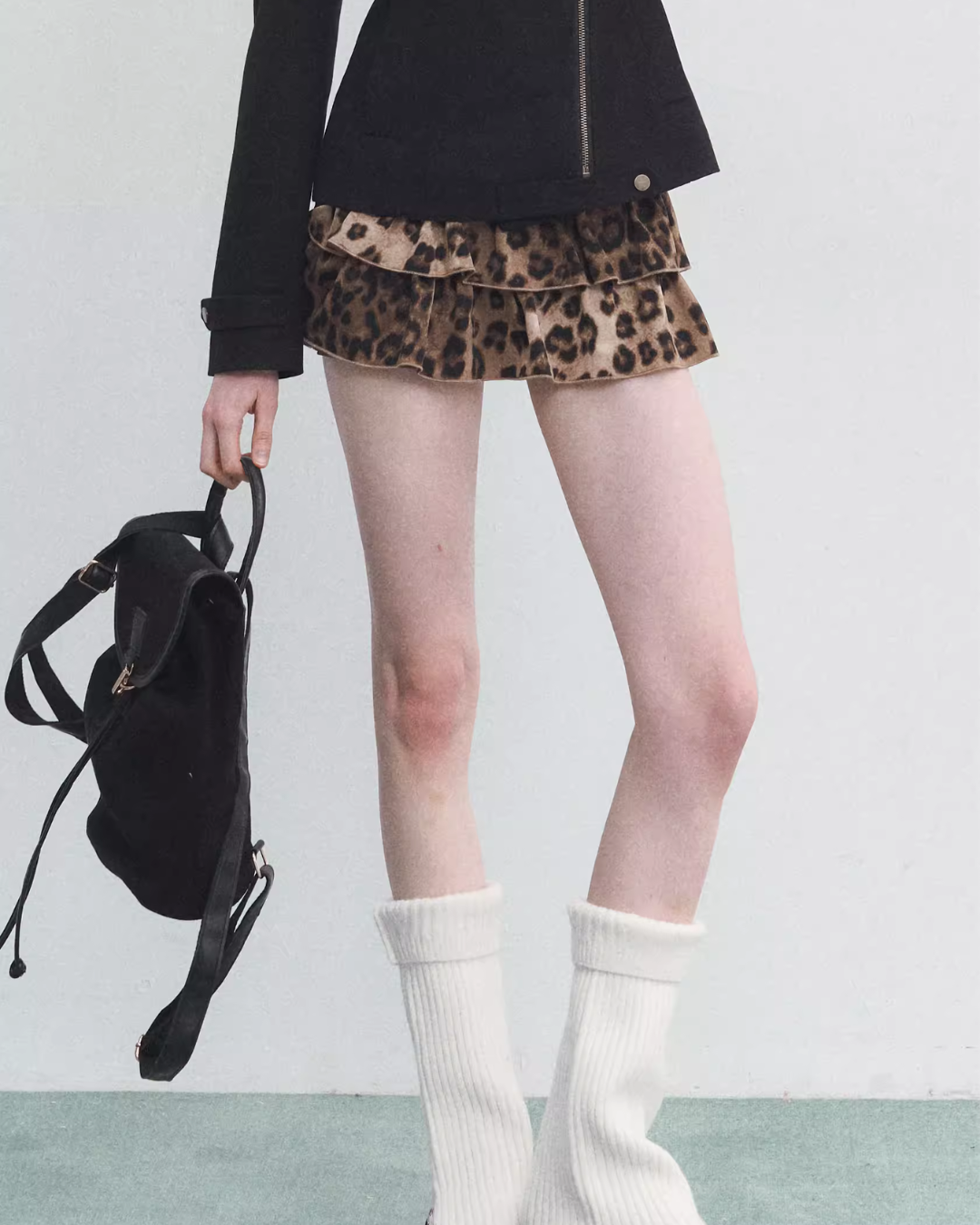 Leopard Print Tiered Shorts SPY0035