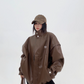 Stand Color Leather Blouson YLS0765