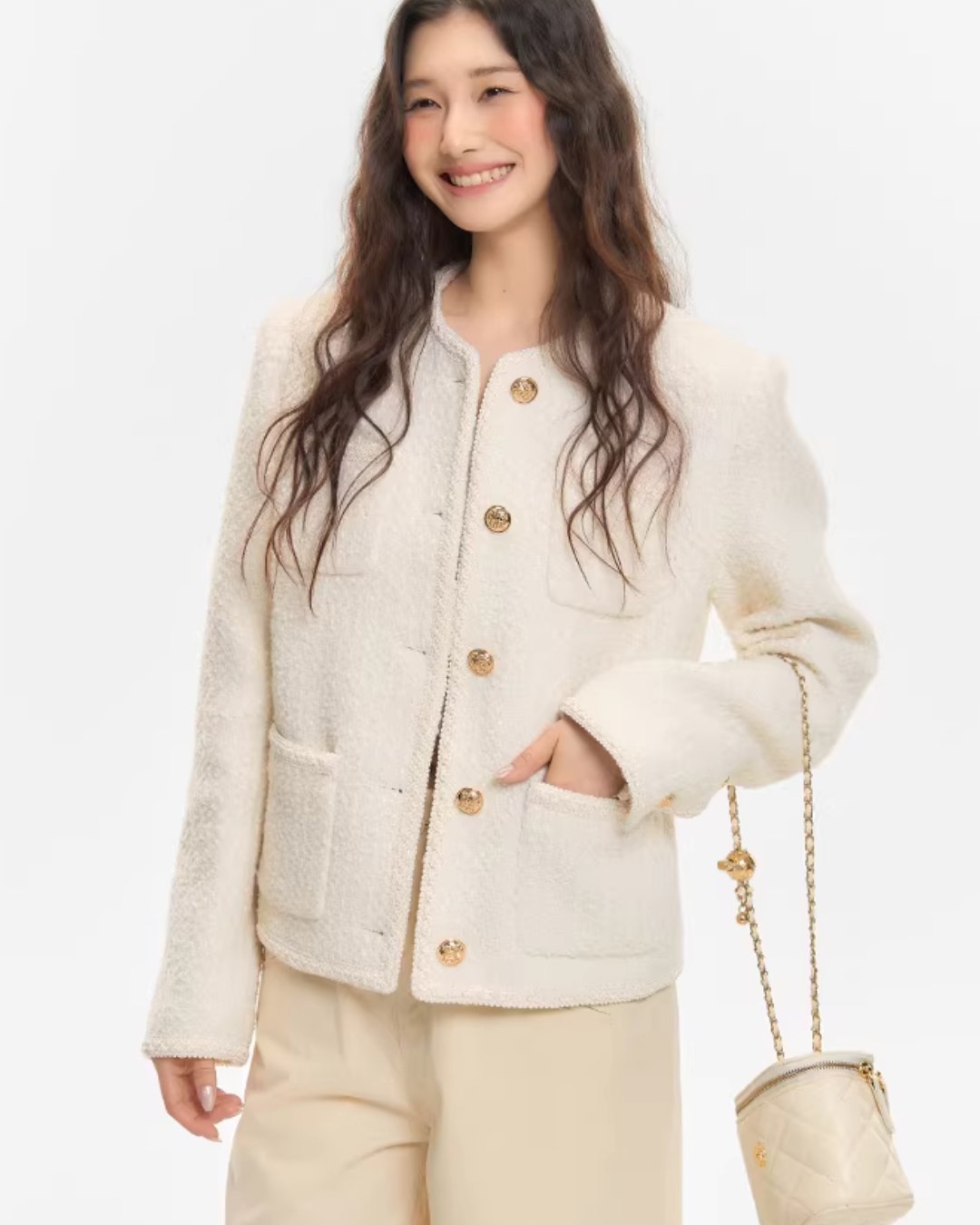 Chunky Tweed Short Jacket KIP0005