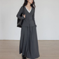 V-neck Basic Top/Long Skirt VAS0178