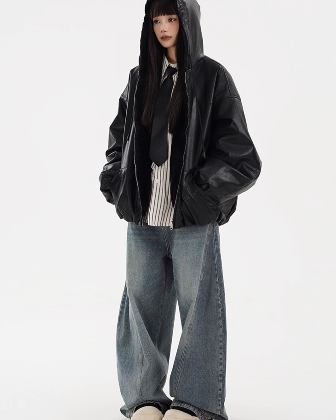 Reversible Leather Boa Jacket  FEC0003