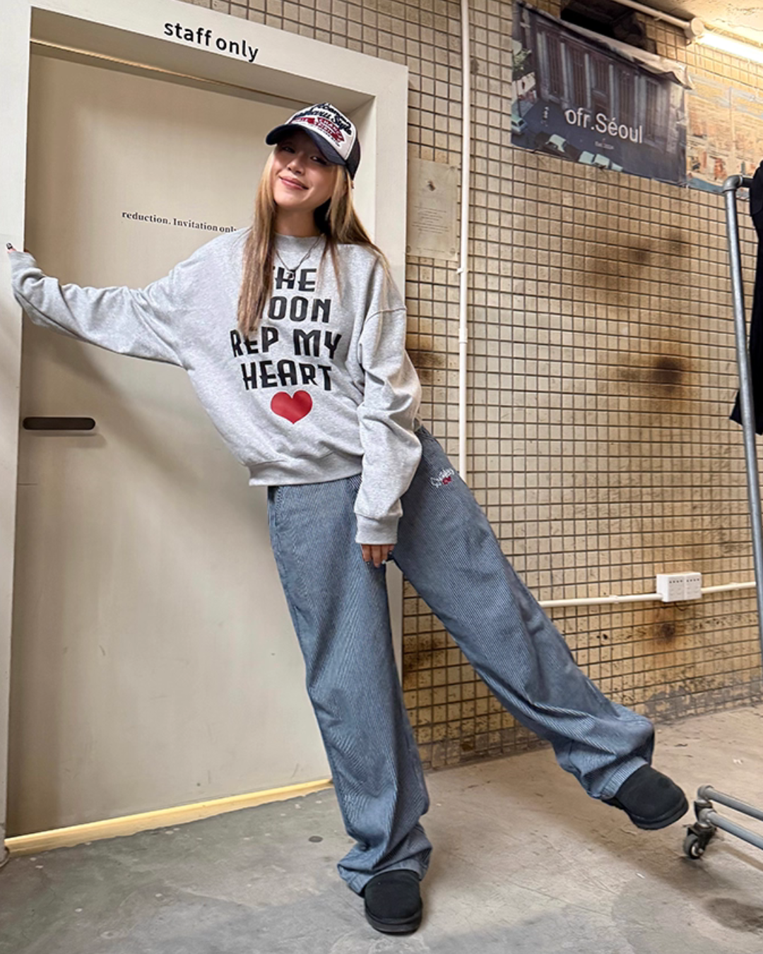 Embroidered Casual Stripe Jeans CYE0026