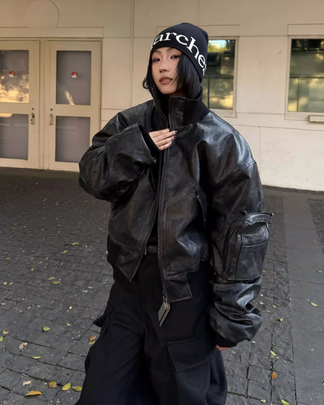 Vintage Washed Leather Jacket FLG0001
