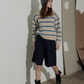 Border Polo Knit Top RLZ0005
