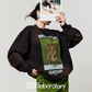 Tiger Print Sweatshirt Top / Green Mini Skirt LLA0619