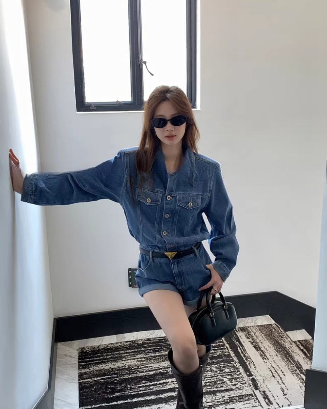 Retro  Blue Jumpsuit DPY0074