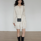 Round Neck Linen Long Sleeve Dress VAS0152