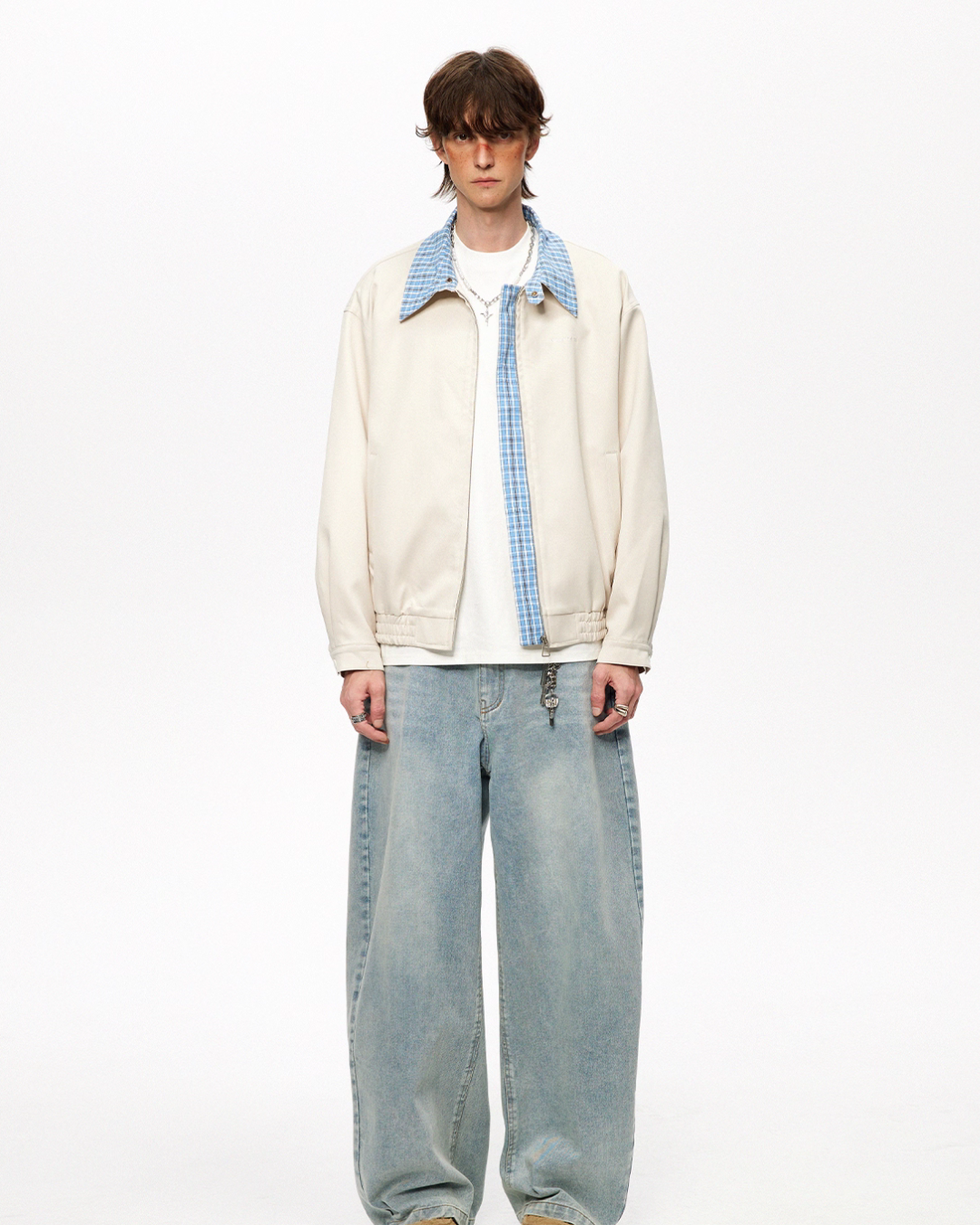 Plaid Loose Casual Jacket NDC0008