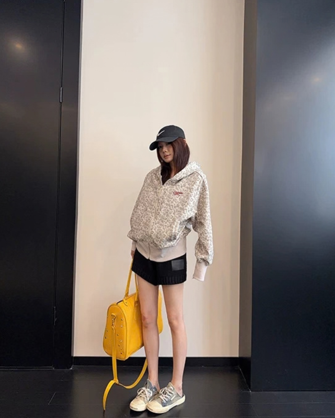 Leopard Print Zip Hoodie YLS1048