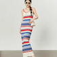 Colorful Border Cami Dress LLA0159