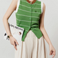 Round Neck Border Knit Vest LLA0452