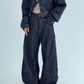 Dark Blue Wide Denim Pants YLS0904