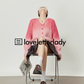 Pink Gradient Knit Cardigan LLA0417