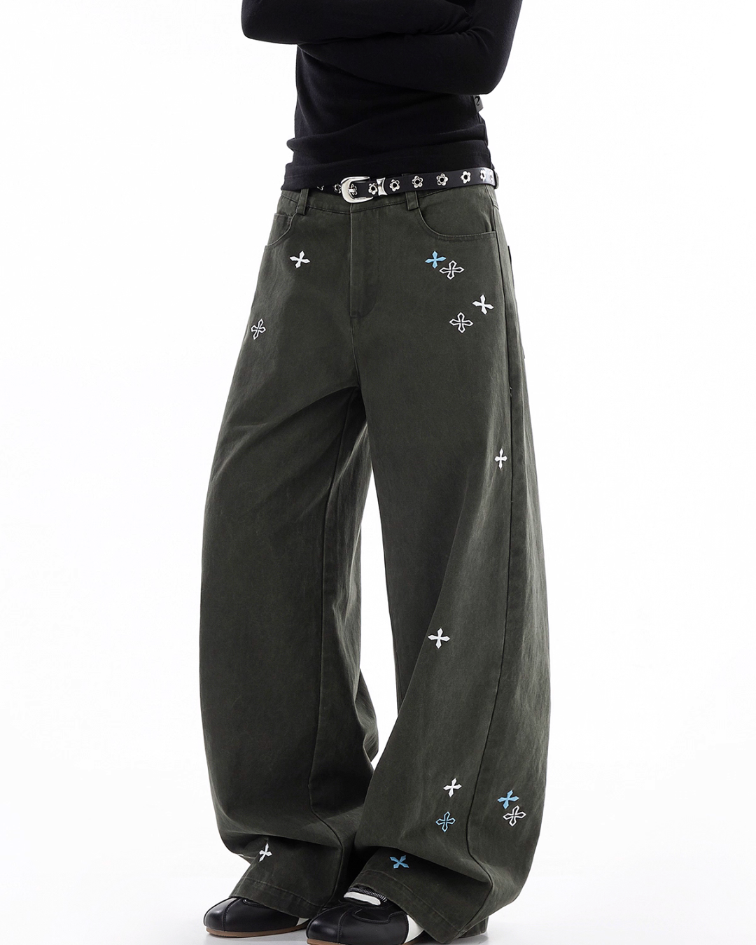 Vintage Embroidered Casual Pants ICM0097