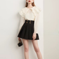 High-Waist Gold Button Skirt DPY0071
