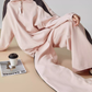 Pink Stand-Collar Sweatshirt / Loose Sweatpants FER0061