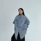 Stand Collar Loose Denim Jacket YLS0980