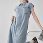Retro Blue Denim Dress FER0108