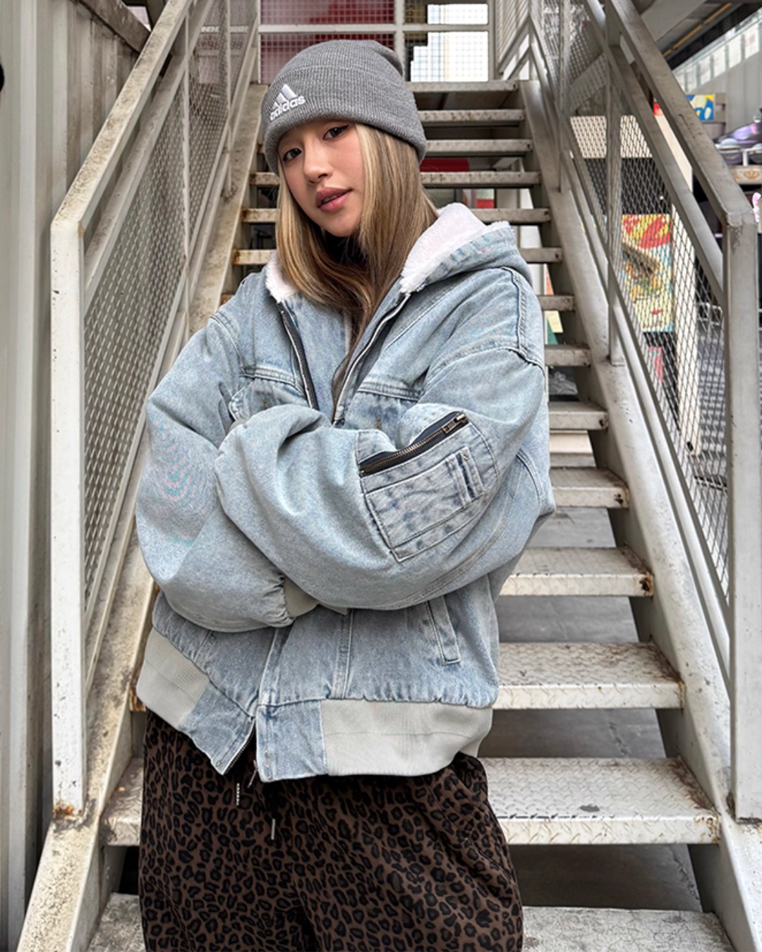 Fur Hood Denim Blouson CYE0072