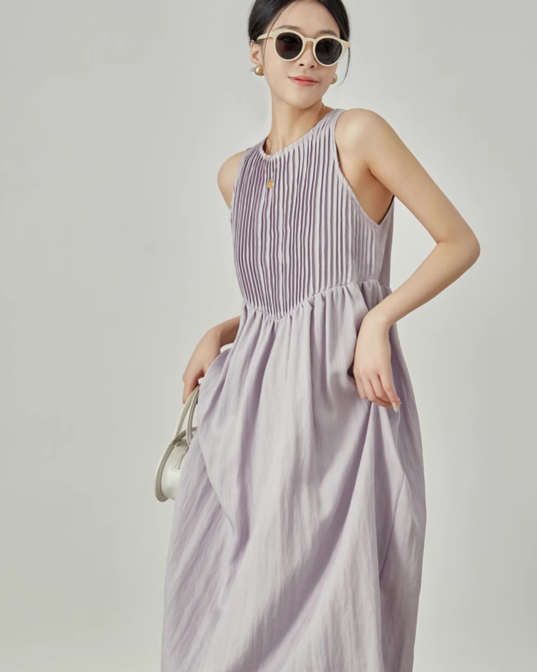 Purple Sleeveless Dress LLA0081