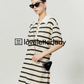 Striped Color Polo Dress LLA0204