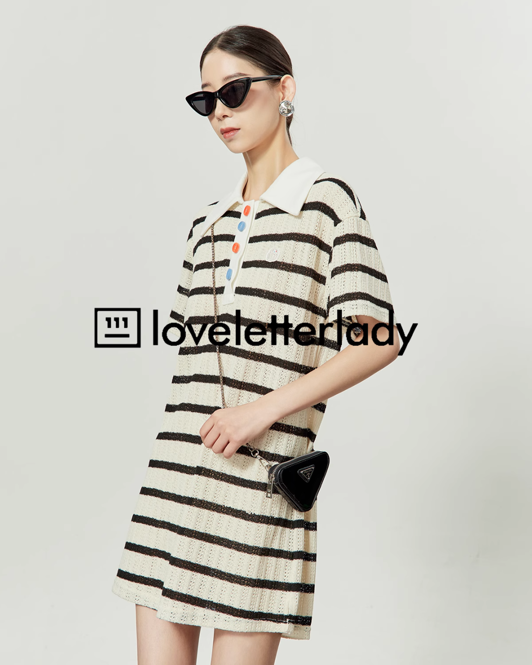 Striped Color Polo Dress LLA0204