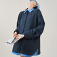 Color-Block Layered Oversized Shirt FER0072