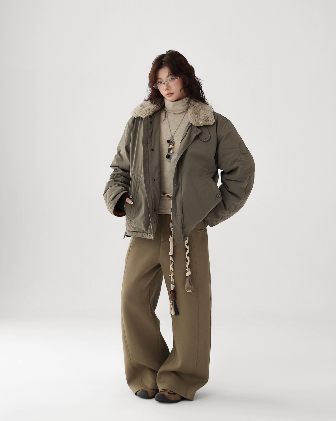 Fur Collar Military Jacket ACS0301