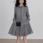Long-Sleeve Shirt Flare Dress VAS0157