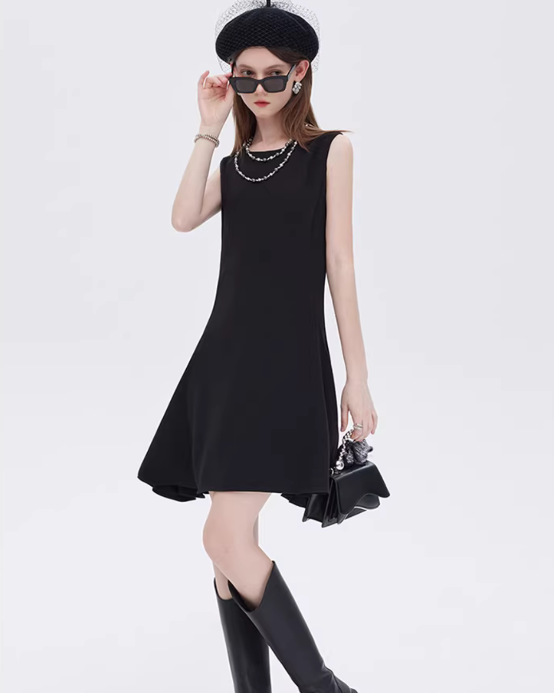 Asymmetry Sleeveless Dress SHN0018