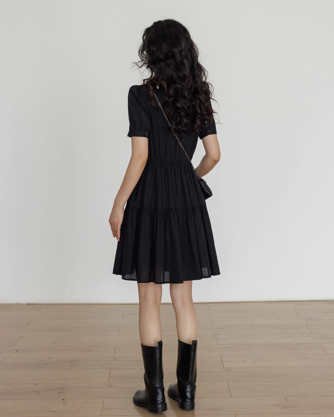 Round Neck Linen Dress VAS0131