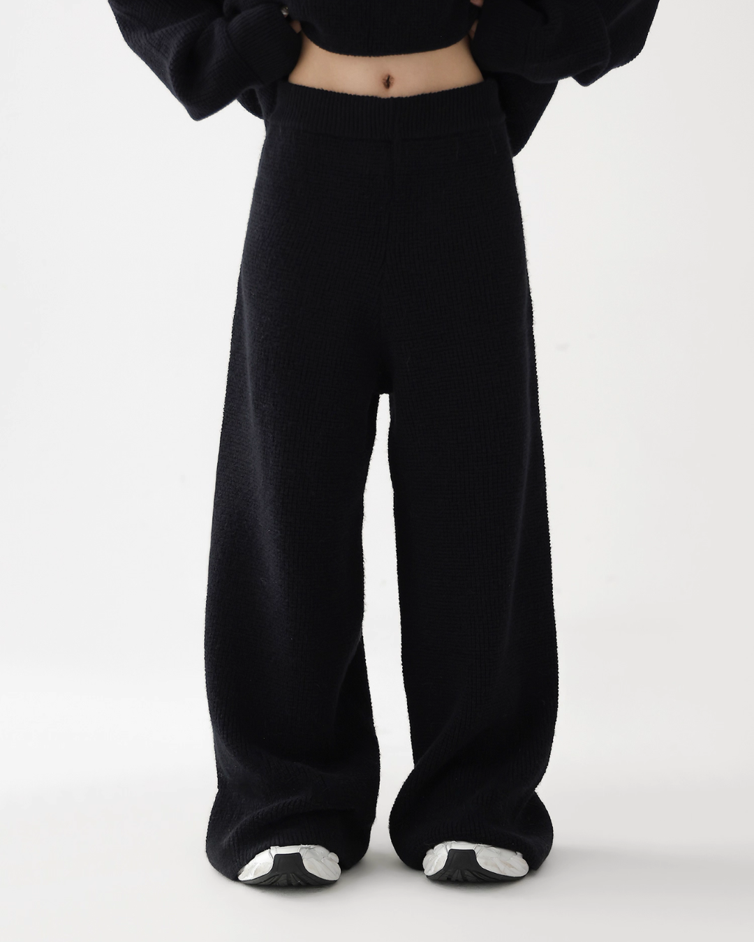 Half-Zip Knit Top / Loose Wide Pants ACS0336