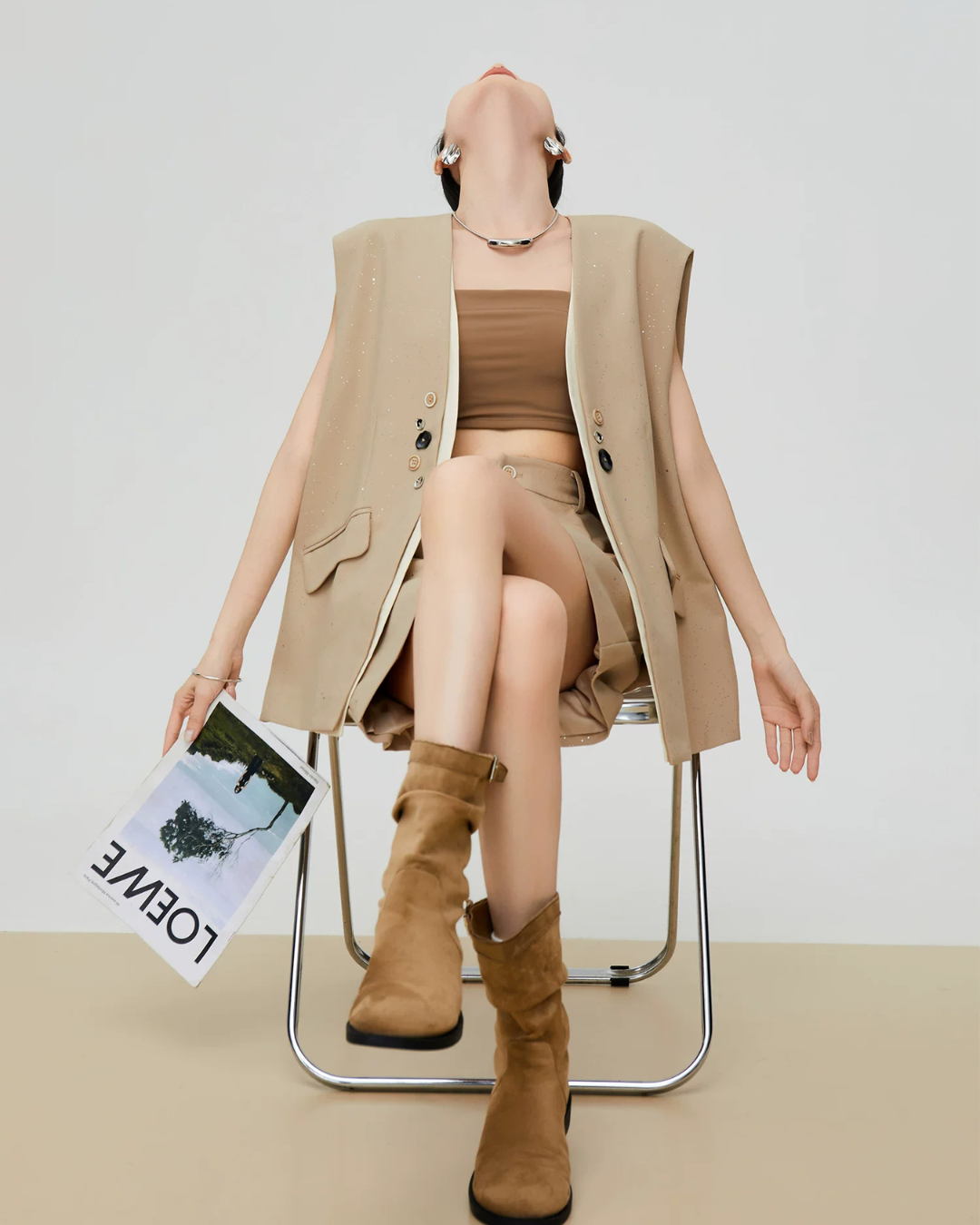 Modern Sleeveless Jacket / Half Pants FER0334