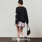 Unique Design Sweatshirt / Balloon Mini Skirt LLA0643