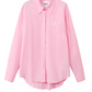 Loose Long-Sleeve Shirt / Border Top WEO0005