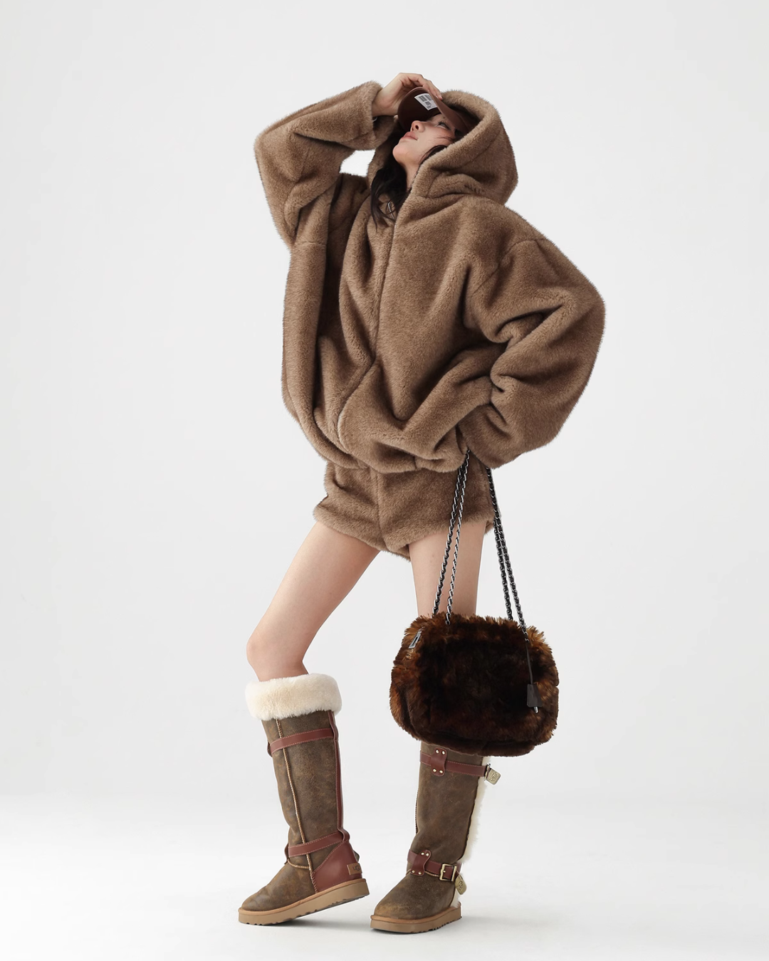 Fur Hoodie Jacket / Fur Shorts ACS0224