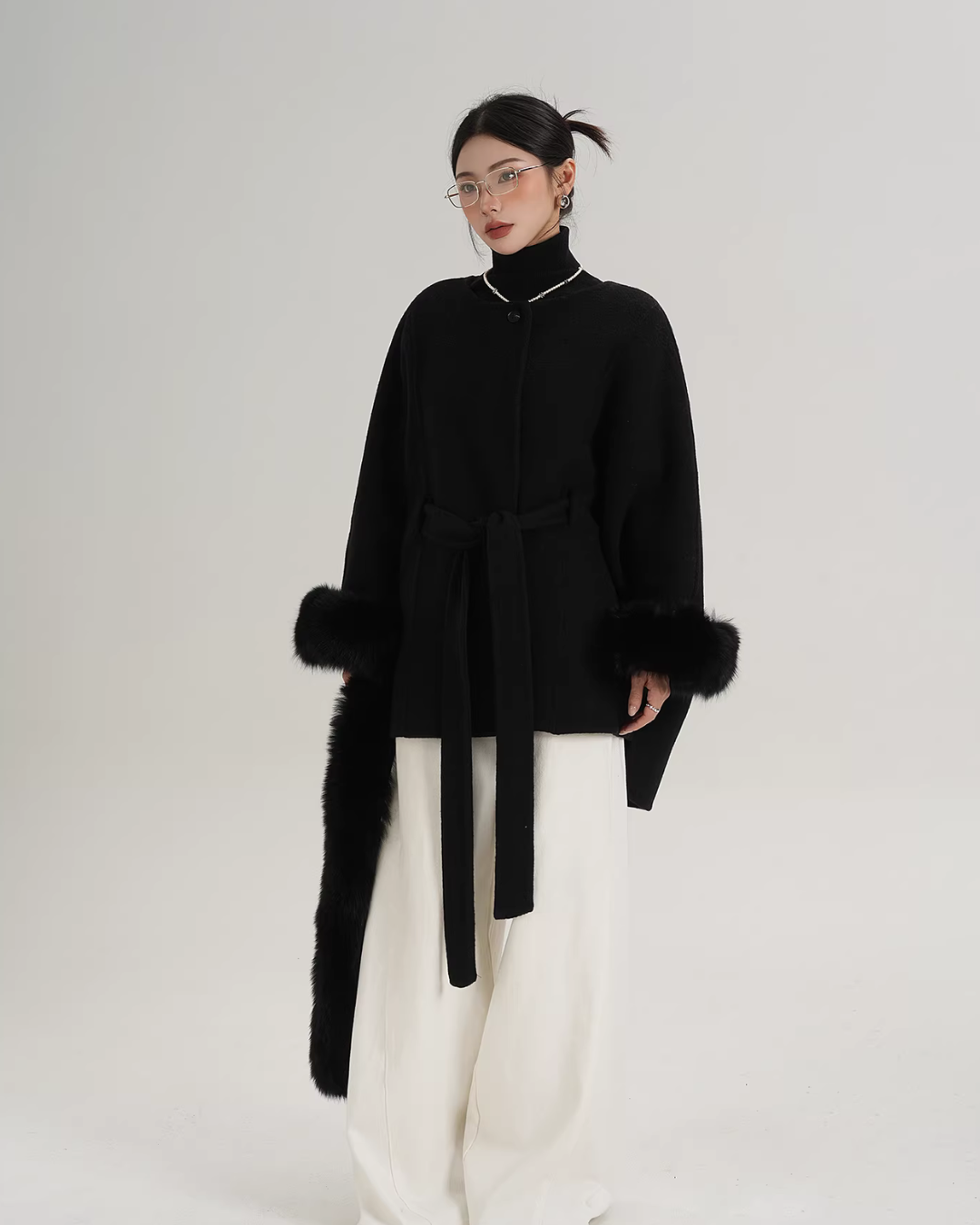 Fur Collar Cape Coat SRS0400