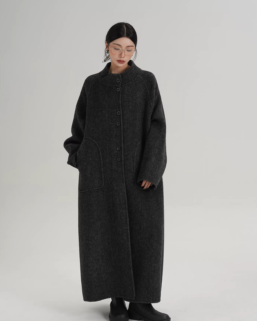 Scarf Long Wool Coat SRS0408