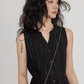 Key Neck Chiffon Sleeveless Dress VAS0118