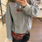 Waffle Badge Fleece-Lined Hoodie CYE0104