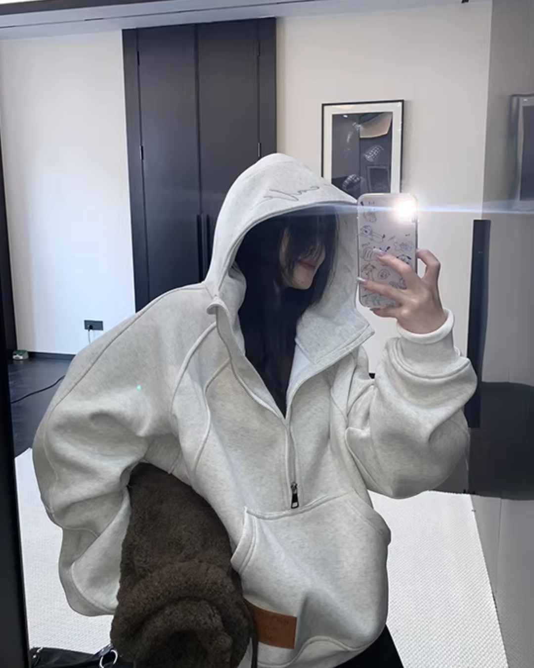 Half-Zip Sweatshirt Hoodie YLS1025