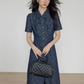 Floral Denim Shirt Dress VAS0088