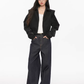 Padded Shoulder Leather Jacket KIP0002