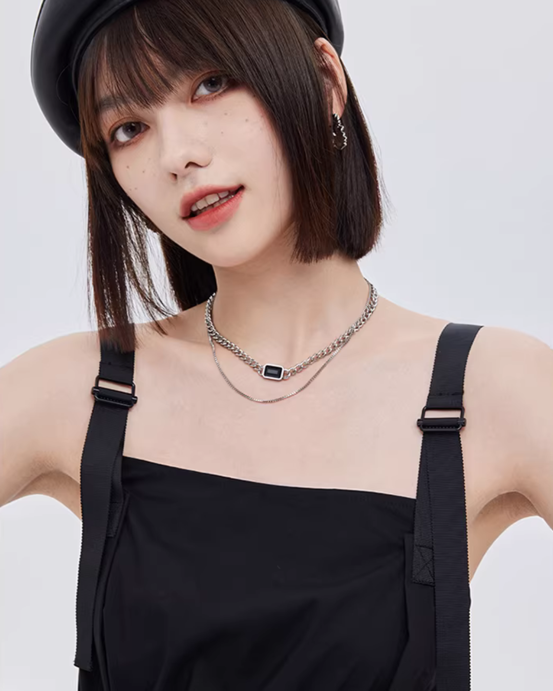 High-Waist Suspender Dress SHN0044