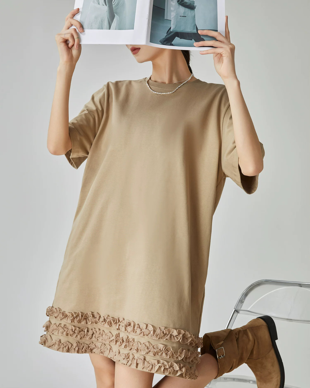 Churu Frill T-Shirt Mini Dress FER0129