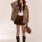 Leopard Print Knit Cardigan ASG0057